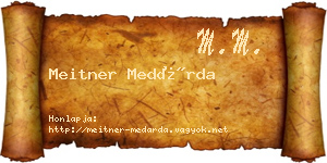 Meitner Medárda névjegykártya